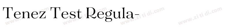 Tenez Test Regula字体转换